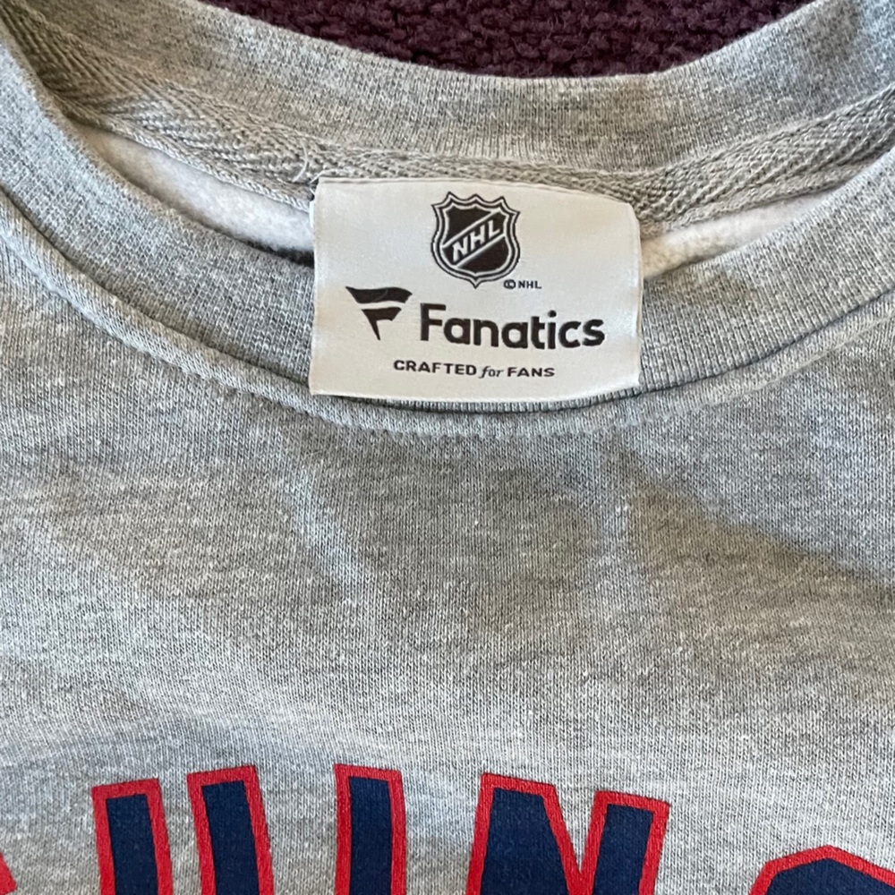 Fanatics Washington Capitals Fleece Hockey Sweatshirt Pullover Uni Oversized L - Picture 3 of 3